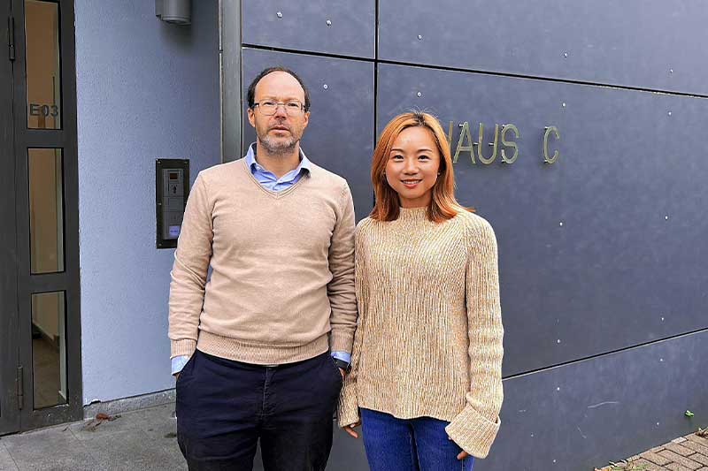 Yuan Huang von der Universitt Cardiff besuchte die Professur Fabrikplanung und Intralogistik